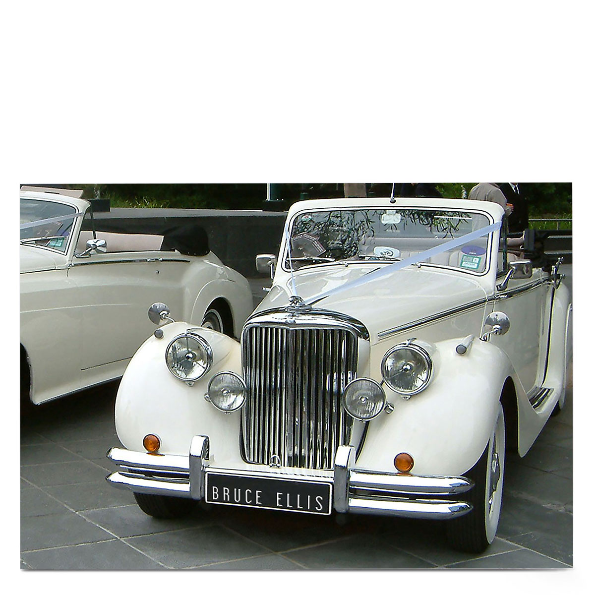 Personalised Card - Classic Car White