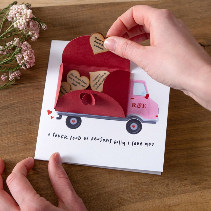 Personalised Truck Loads of Love Valentine's Card