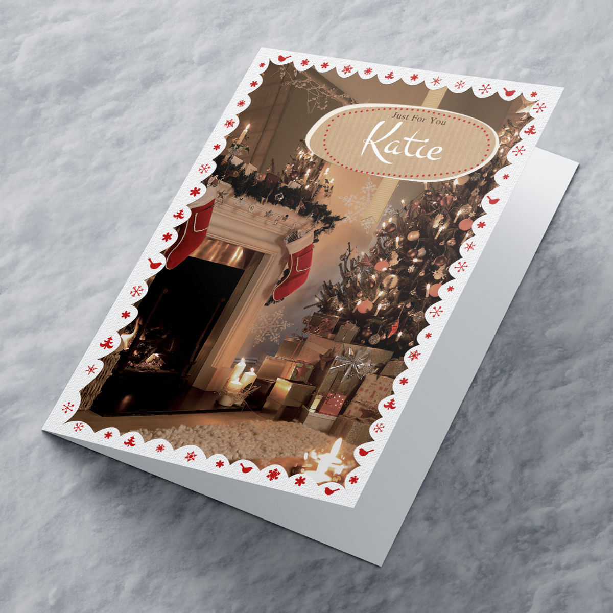 Personalised Christmas Card - Hearth
