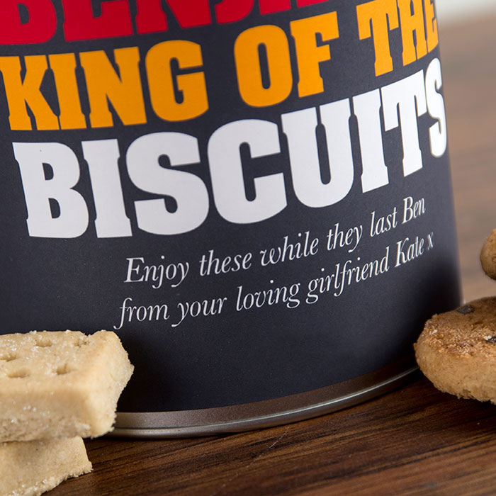 Personalised Tin With Biscuits - King Of The Biscuits
