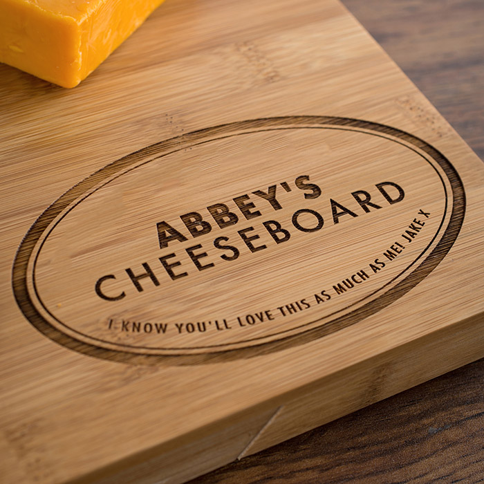 Personalised Large Rectangular Wooden Cheeseboard