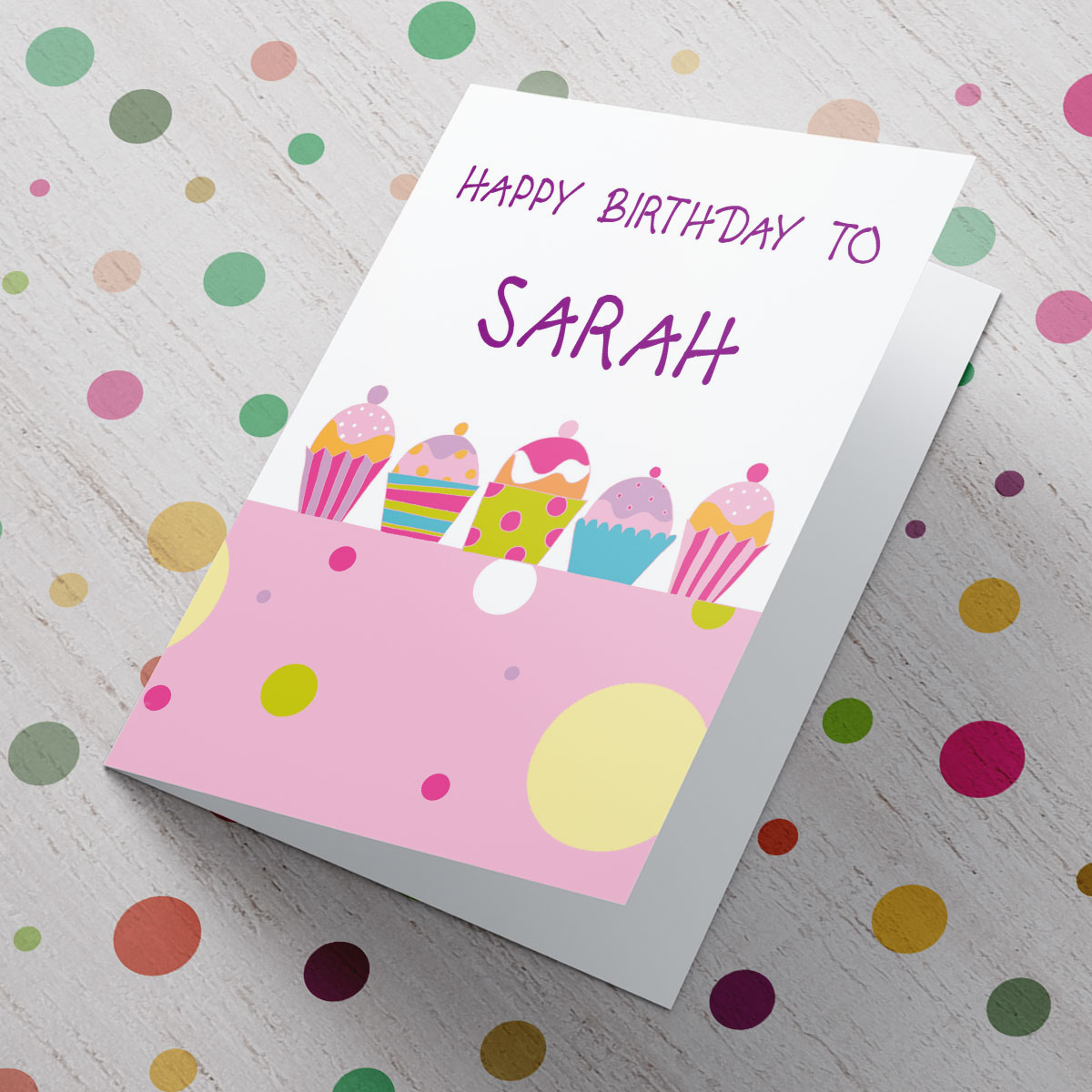 Personalised Card- Happy Birthday Muffins