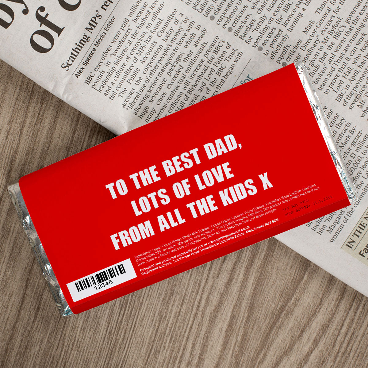 Personalised Chocolate Bar - Have A Break Dad
