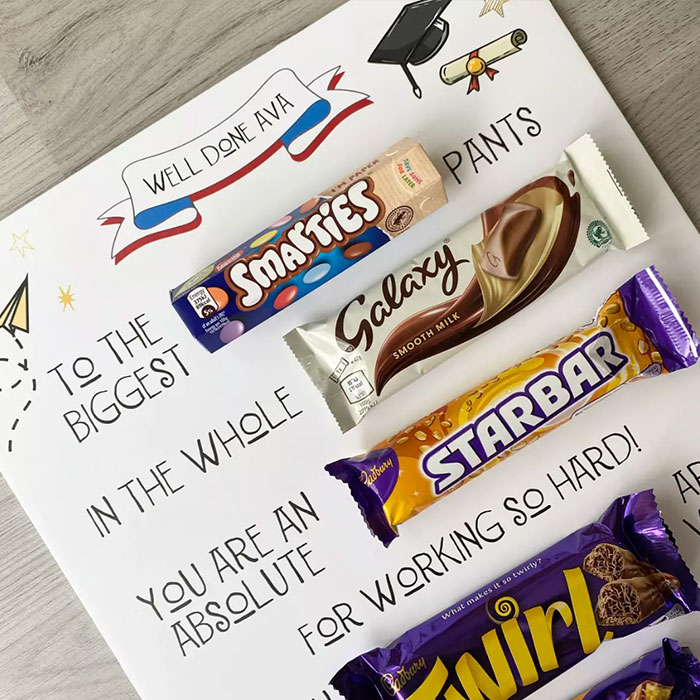 Personalised Exam Congratulations Chocolate Board