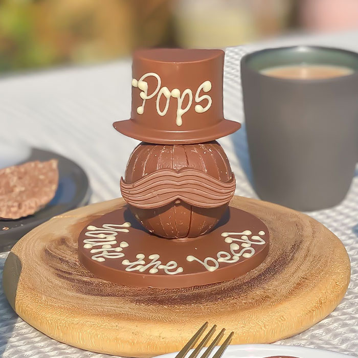 Personalised Terry's Chocolate Orange® with Hat and Tash on a Plaque