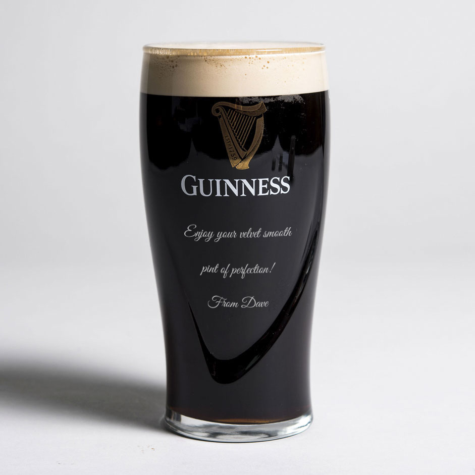 Personalised Guinness Pint Glass