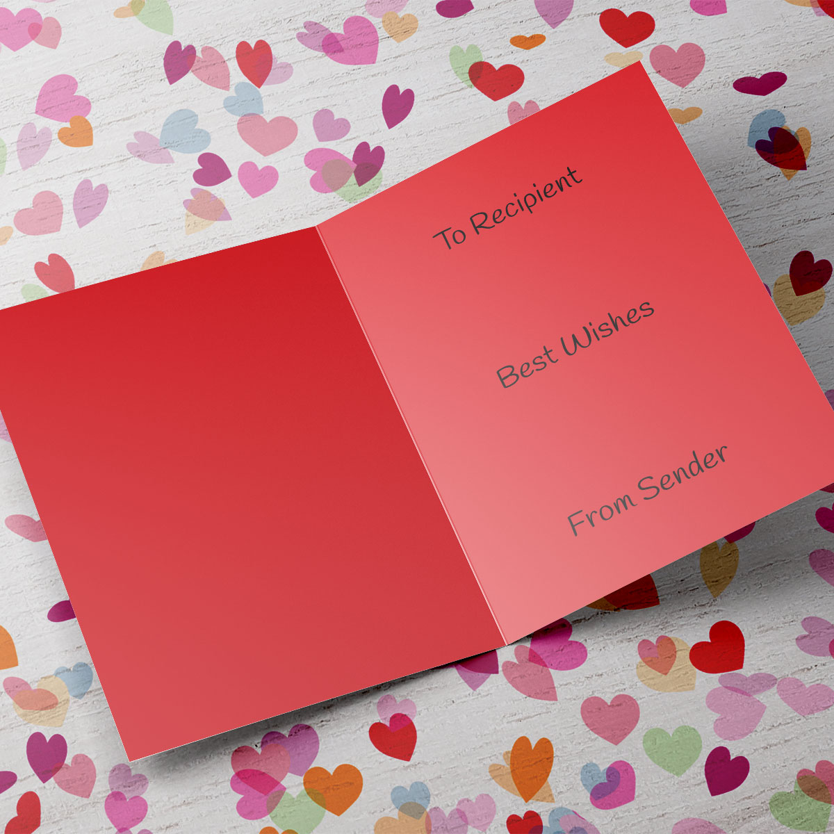 Personalised Card - Roses & Ribbon