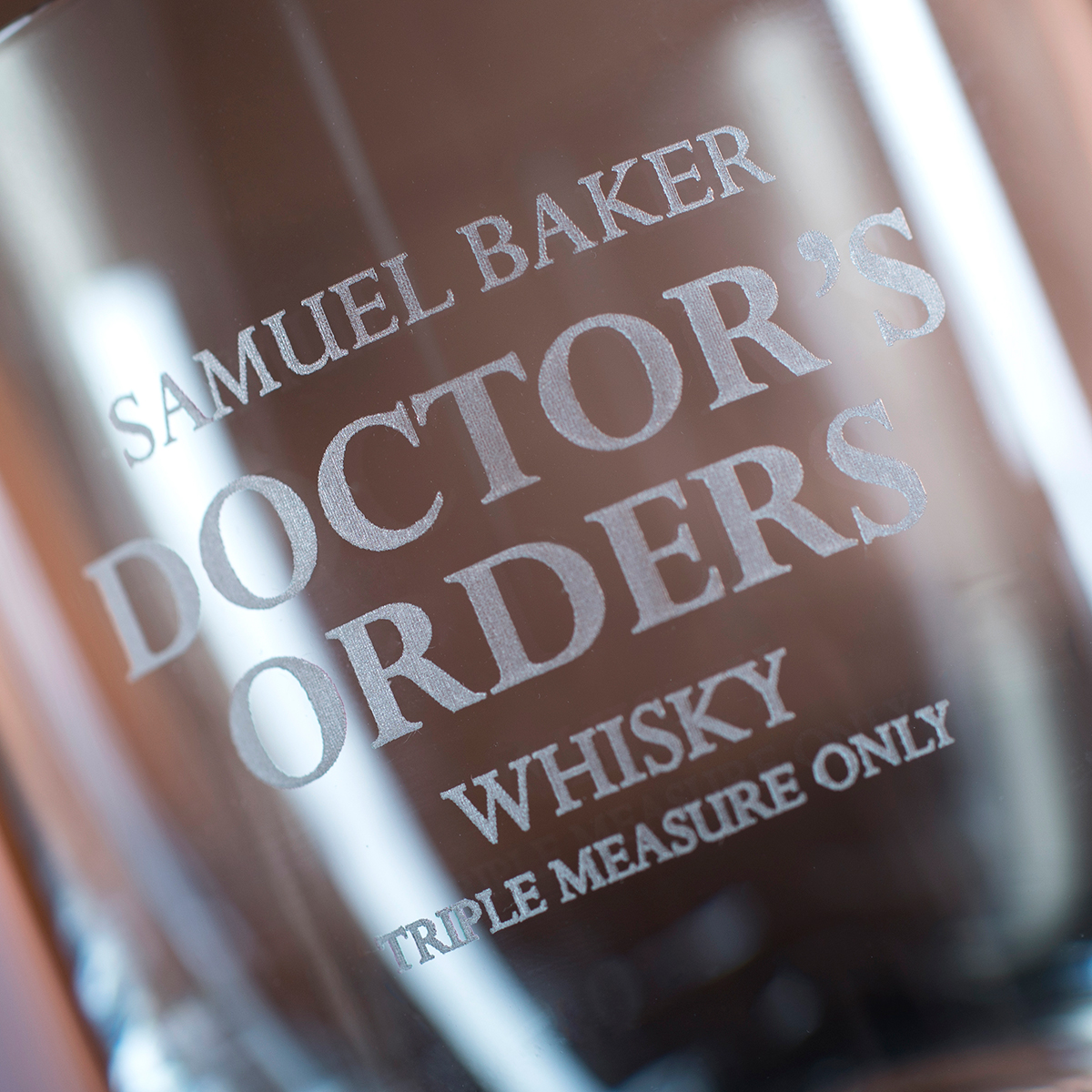 Engraved Stern Whisky Glass - Doctor's Orders