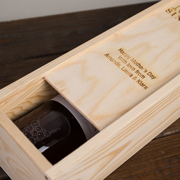 Personalised Wooden Wine Box - Mum Since