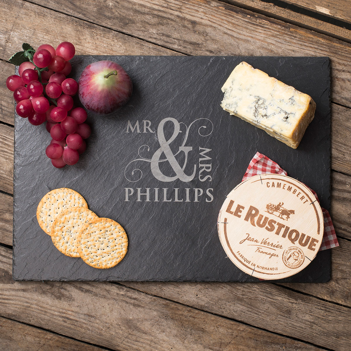 Personalised Slate Cheeseboard - Mr & Mrs