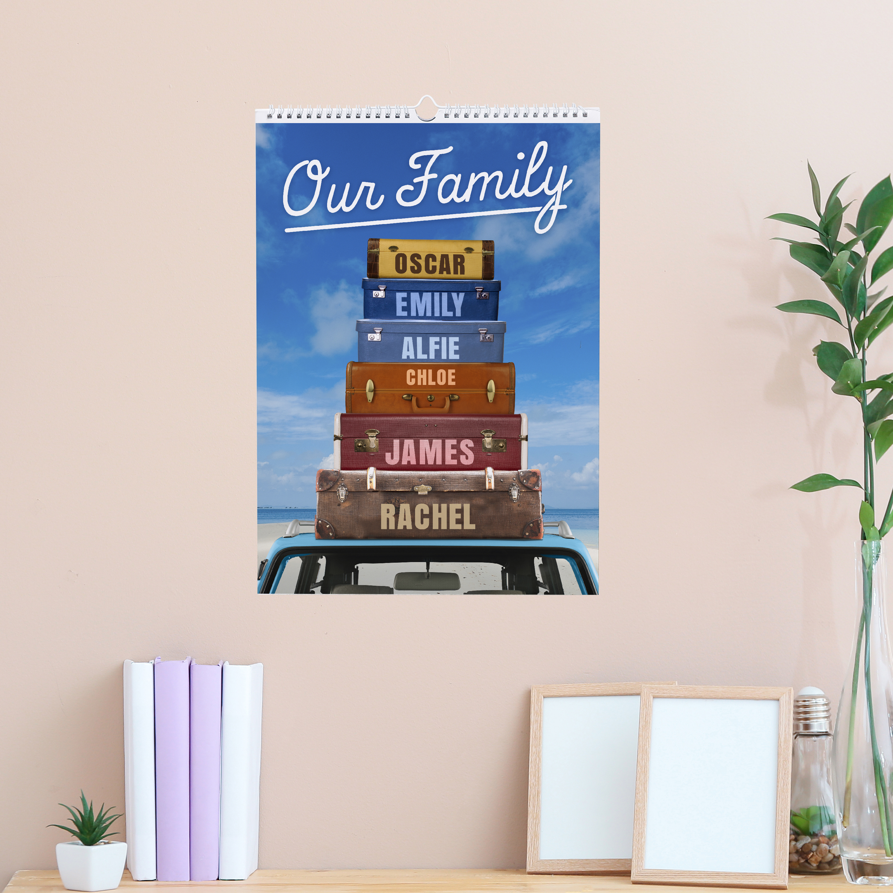 Personalised A3 Planner Calendar -Our Family, 7th Edition