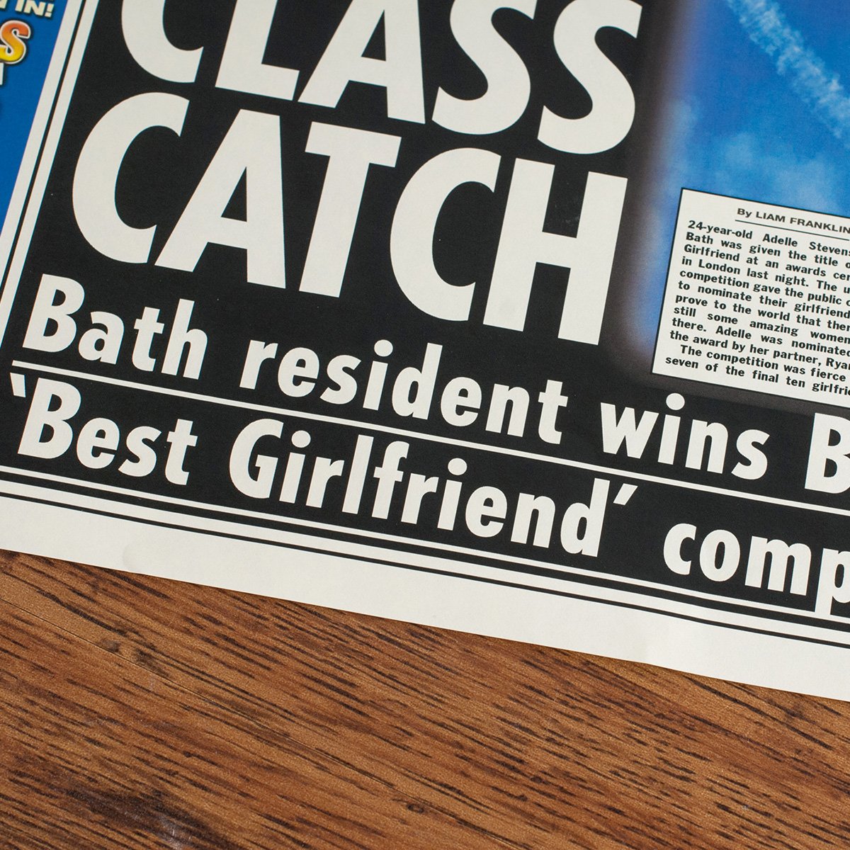 The Sun Personalised Spoof Newspaper Article - Best Girlfriend