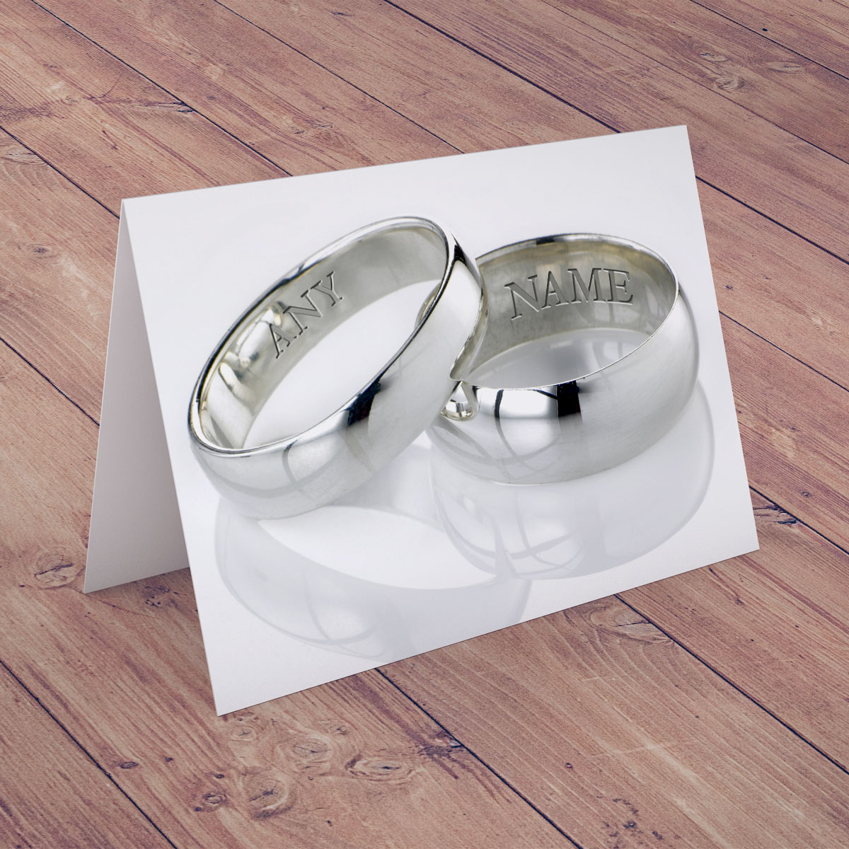 Personalised Card - Wedding Rings