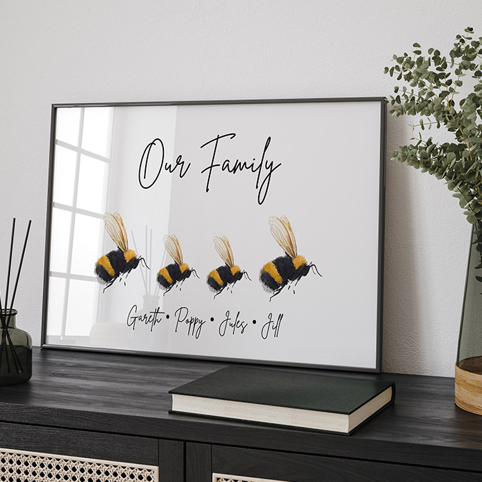Personalised Family Bumble Bee Print