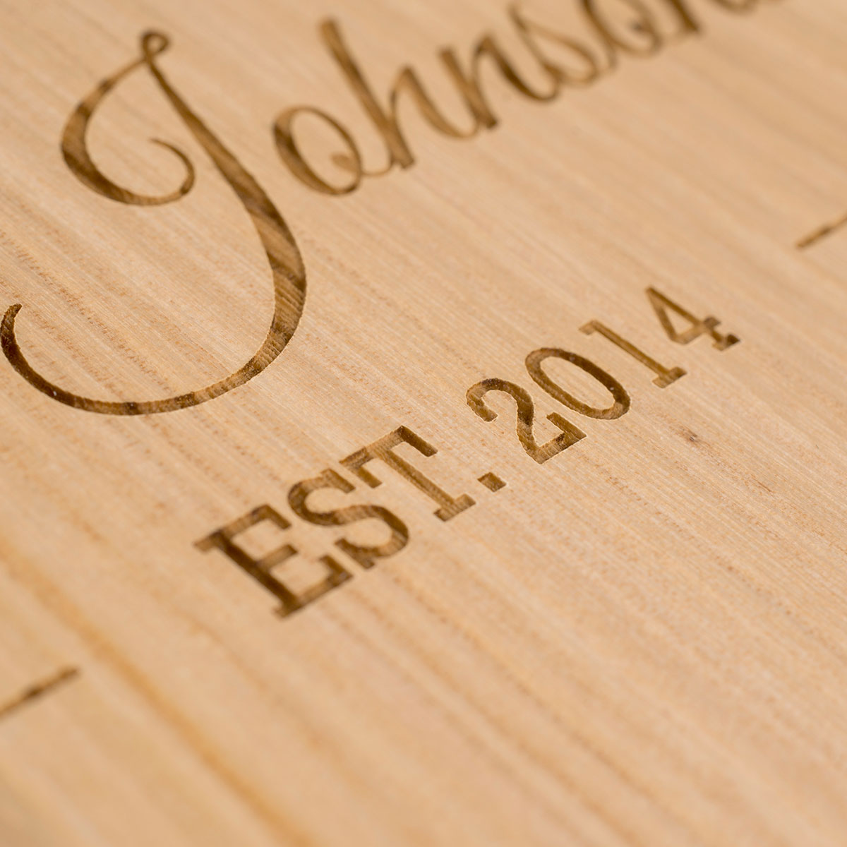 Personalised 3 Bottle Luxury Wooden Wine Box - Family Name Established