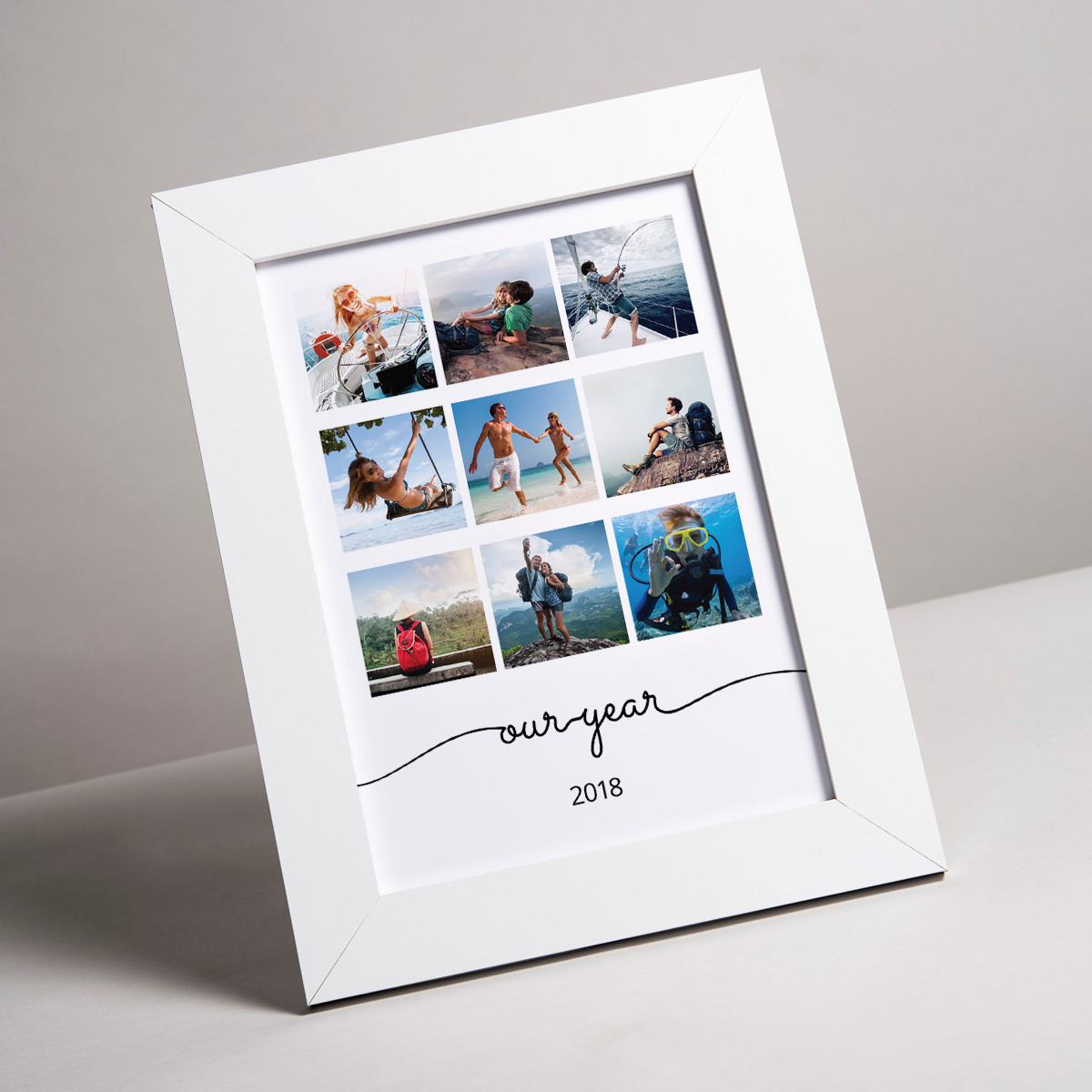Photo Upload Framed Print - Our Year - Valentine's Day