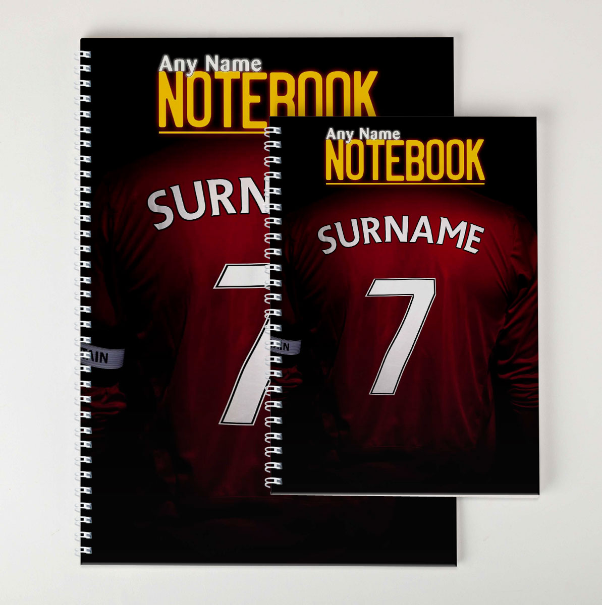 Personalised Football Shirt Notebook - Red