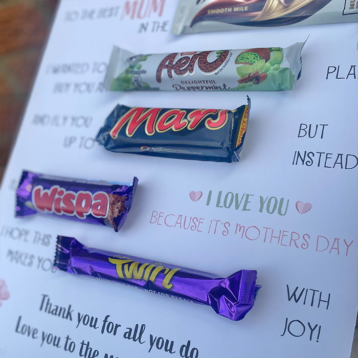 Personalised Mother's Day Chocolate Board