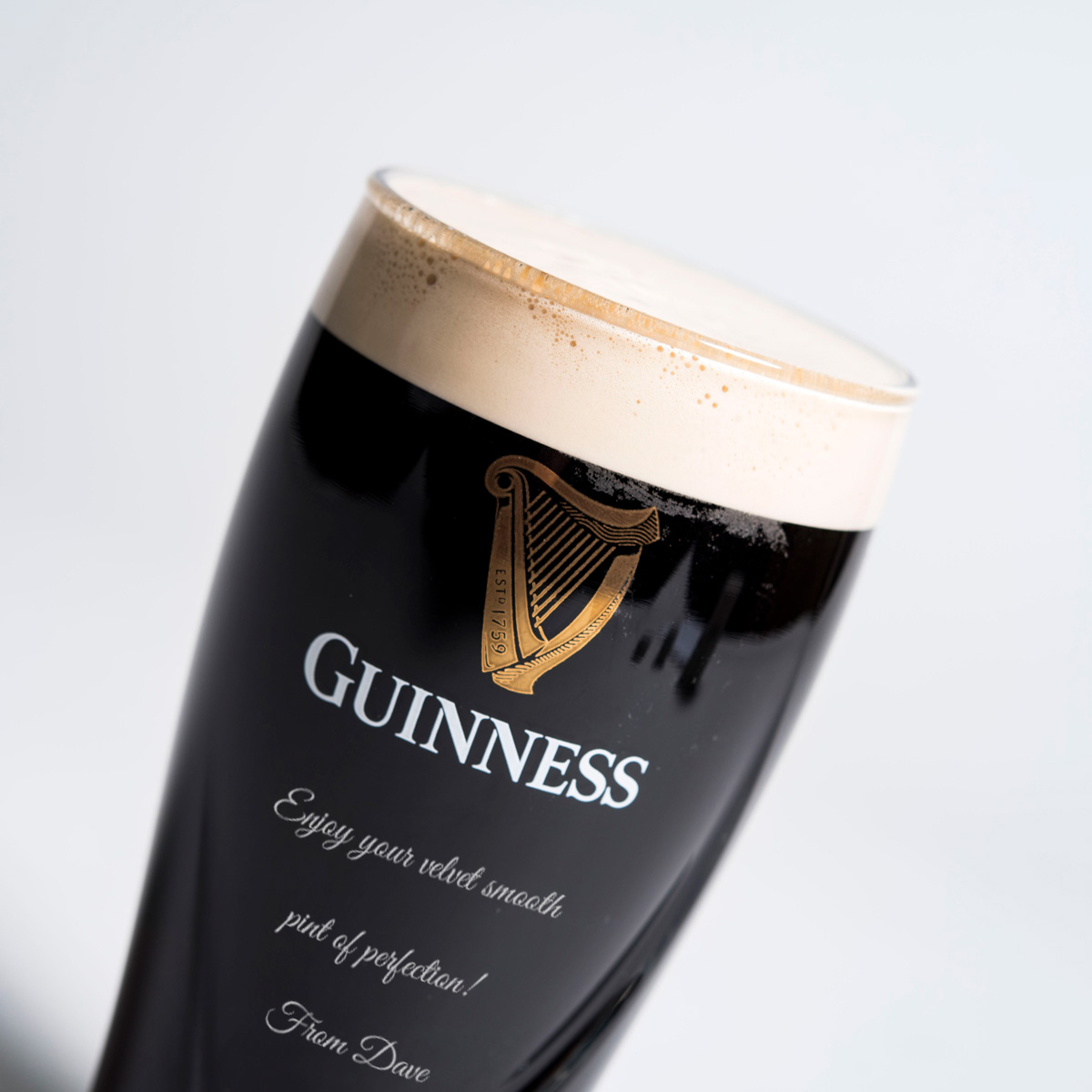 Personalised Guinness Pint Glass