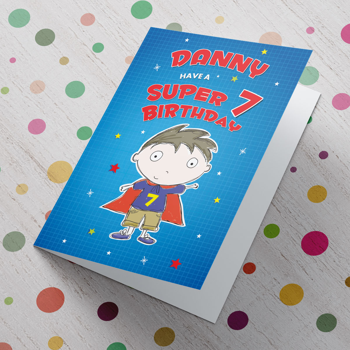 Personalised Card - Have A Super 7th Birthday
