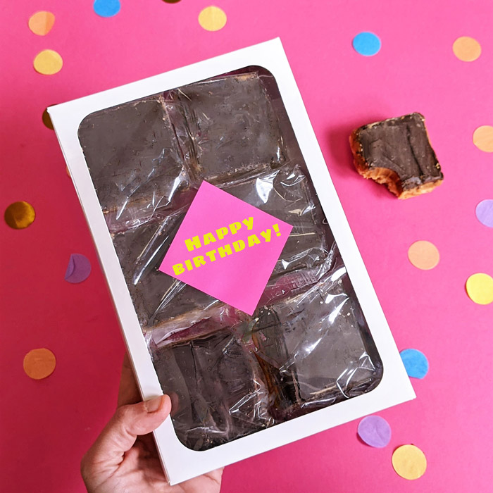 Personalised Birthday Gooey Brownies Gift Box