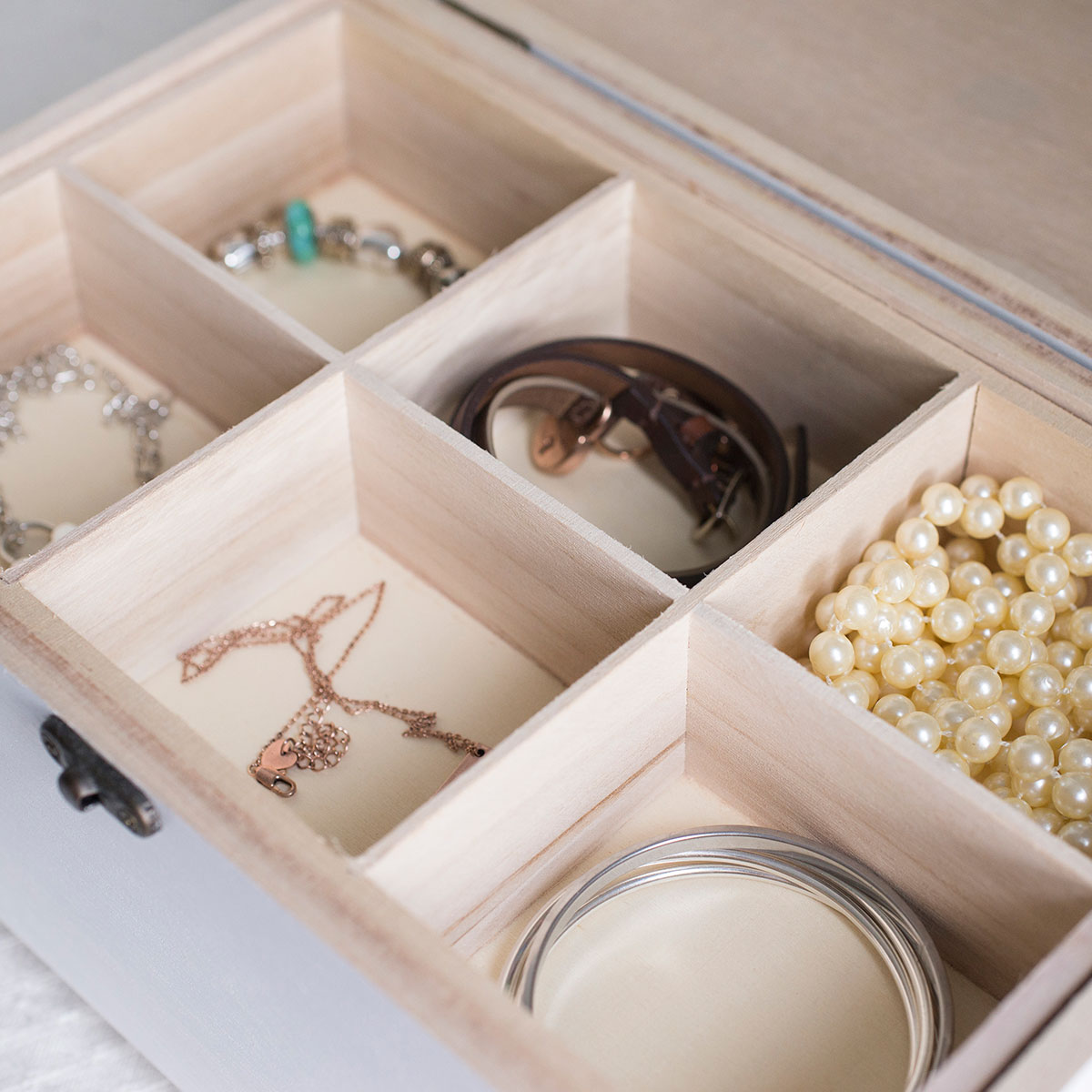 Personalised White Storage Box - Treasures
