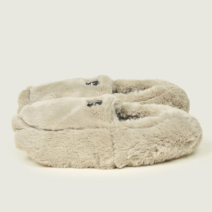 Cozy Boots Microwavable Slippers - Latte