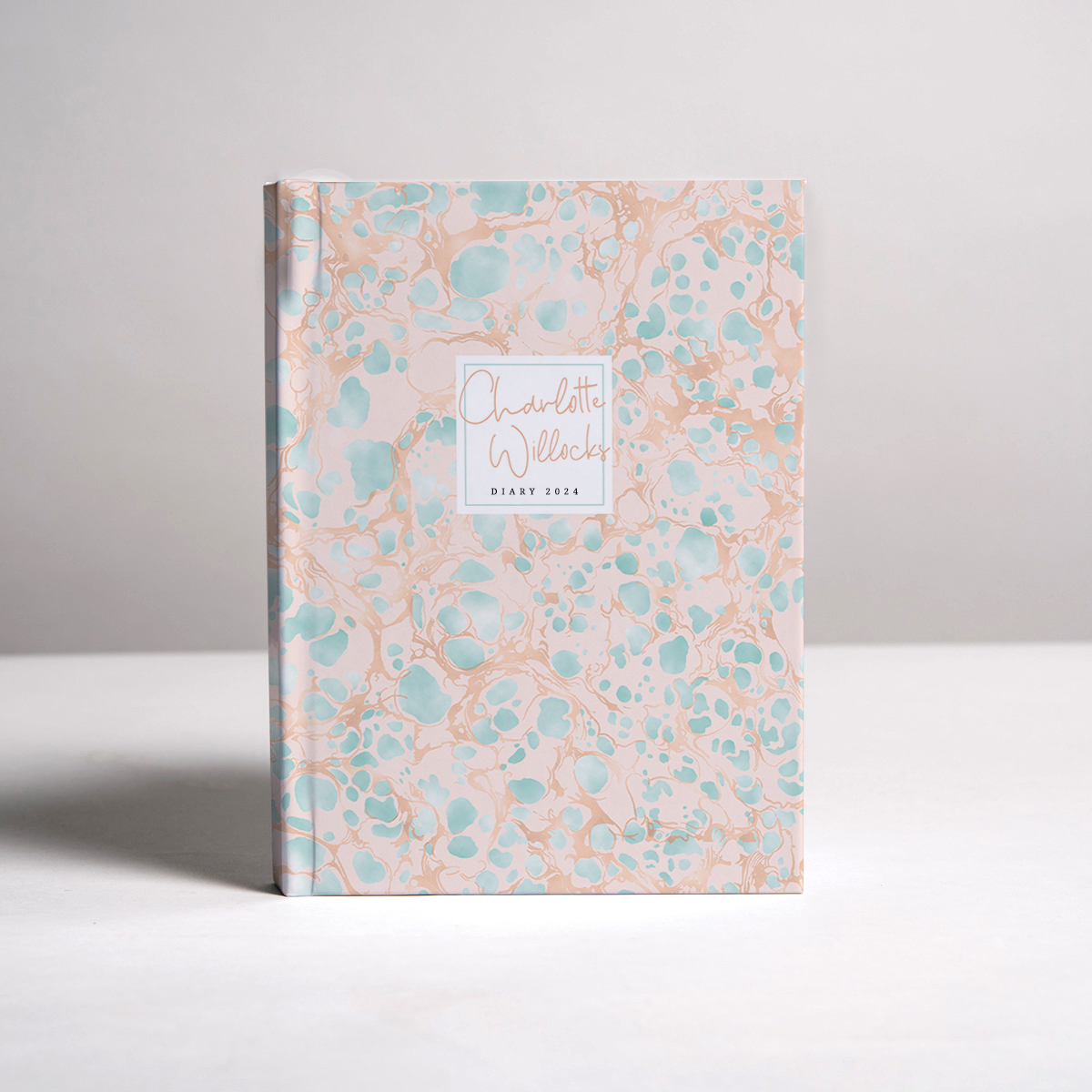 Personalised Diary - Marble Name