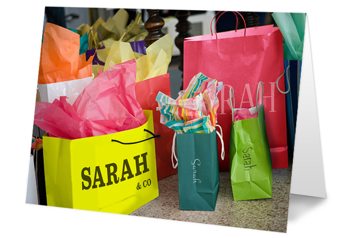 Personalised Card - Shopping Bags
