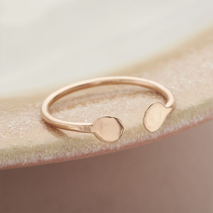 Personalised Posh Totty Disc Open Ring