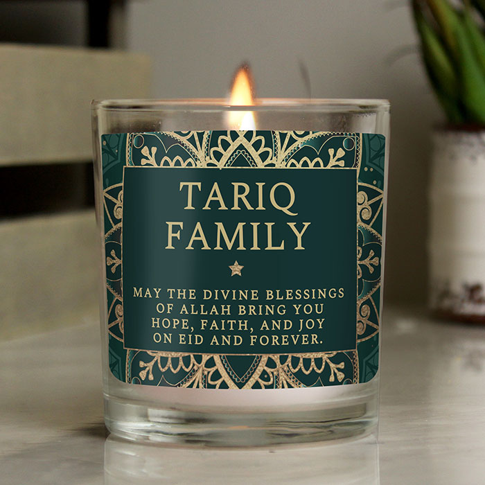 Personalised Eid and Ramadan Scented Jar Candle