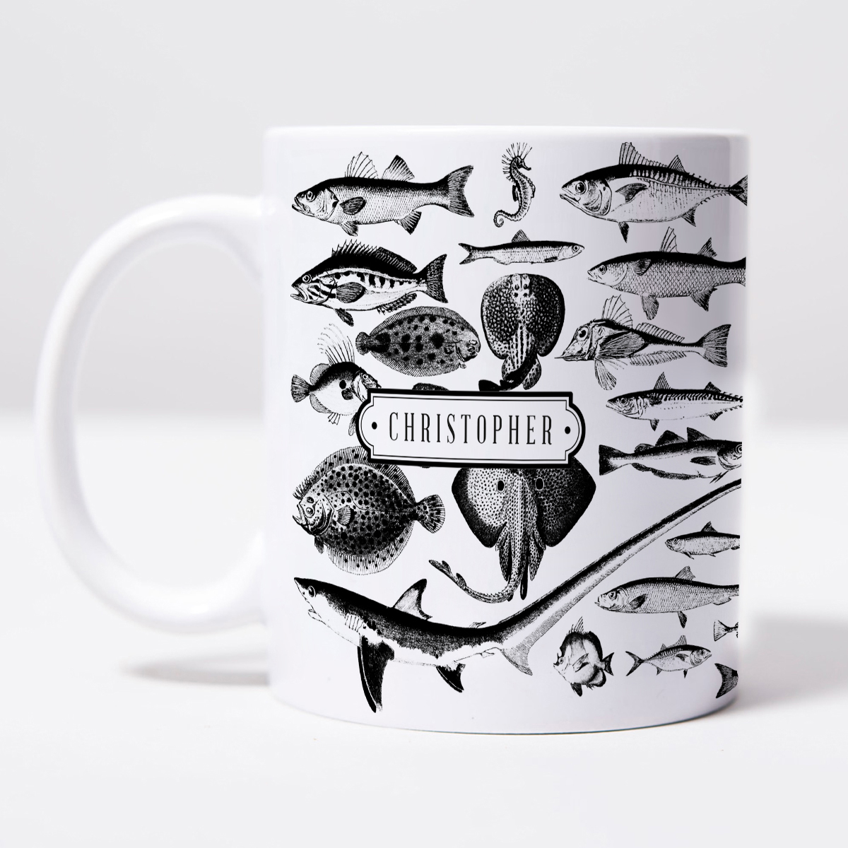 Personalised Mug - Vintage Fish