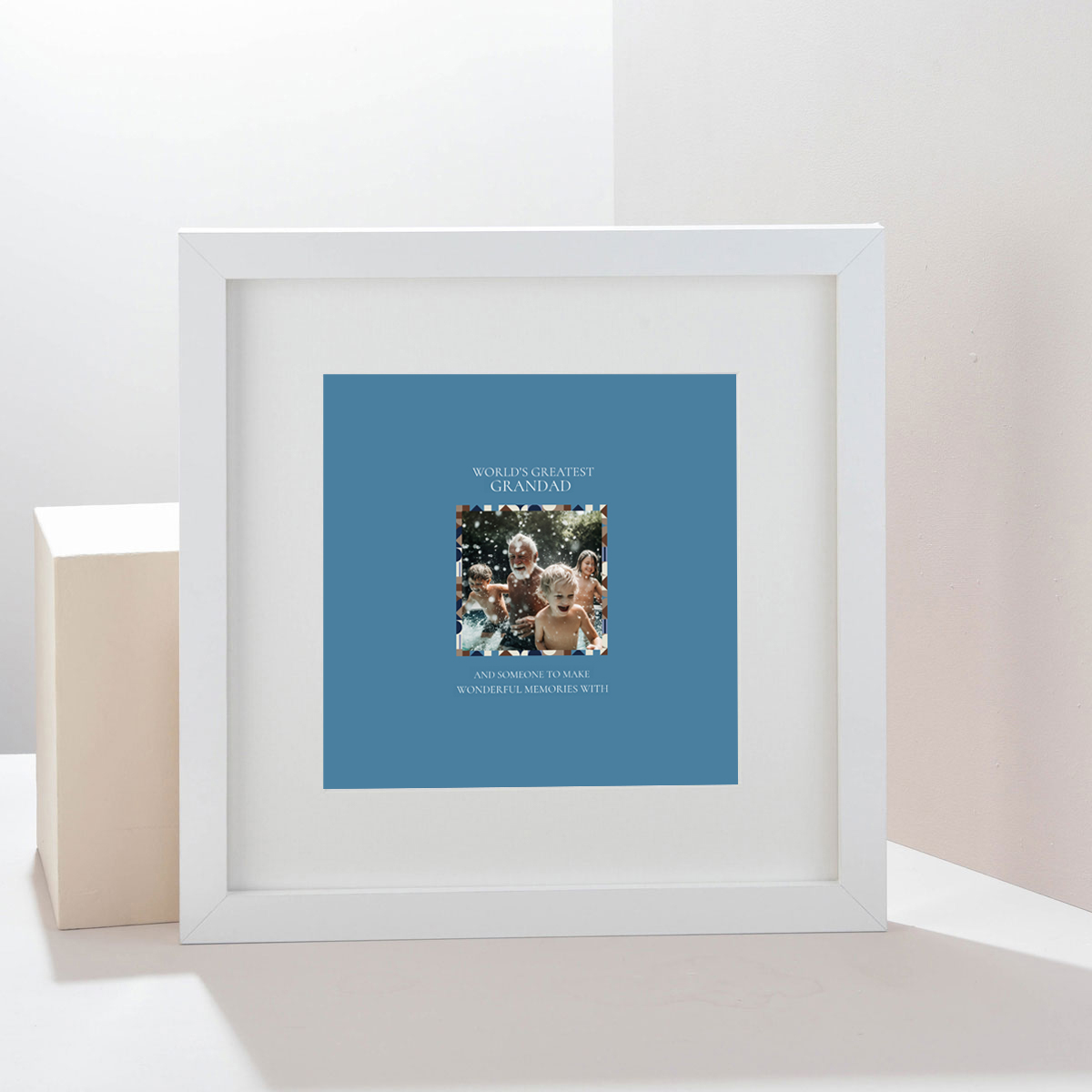 Personalised Father's Day Square Framed Print - World's Greatest Grandad