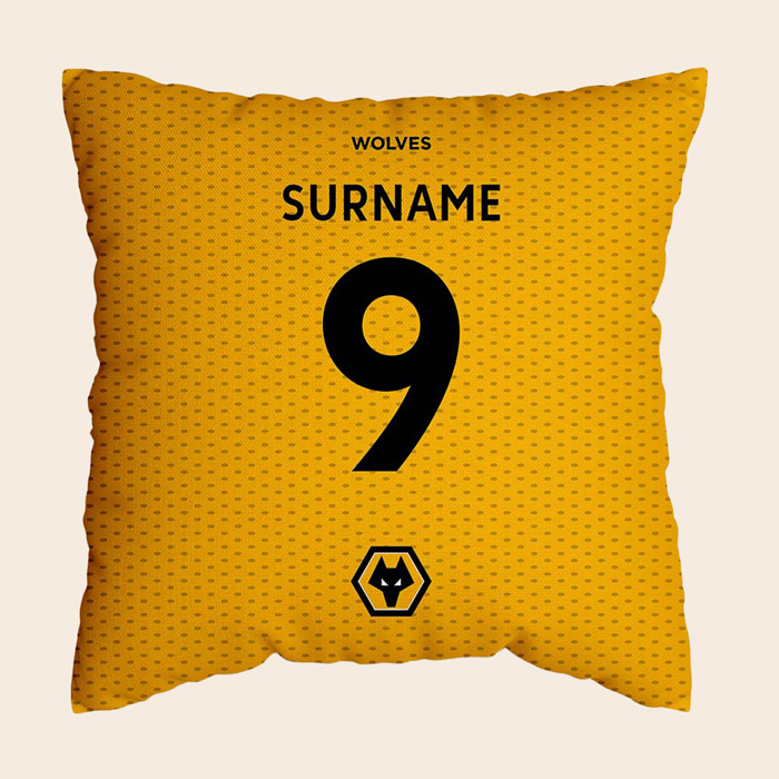 Personalised Football Team Back of Shirt Style Cushion