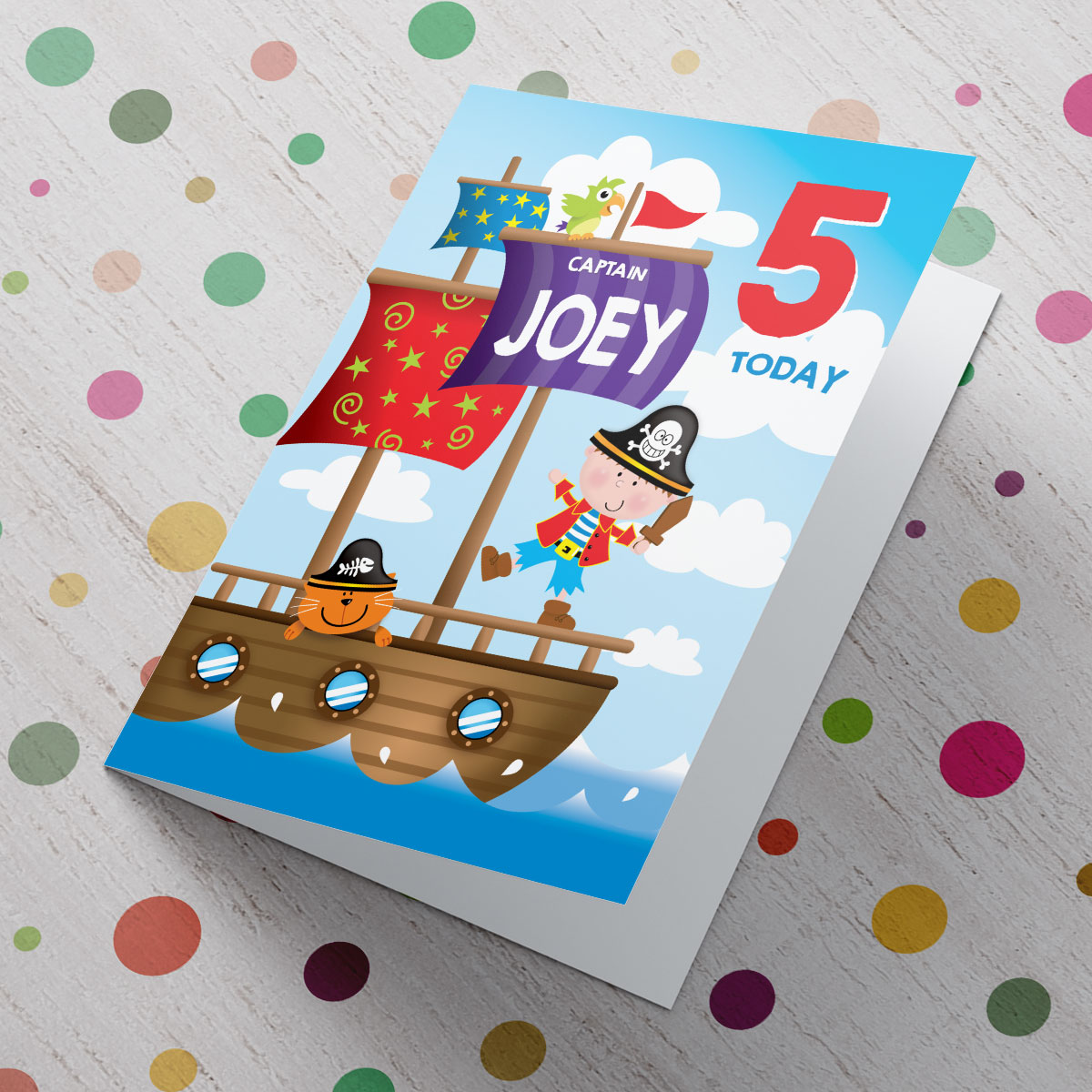 Personalised Card - Birthday Boy Pirate Captain