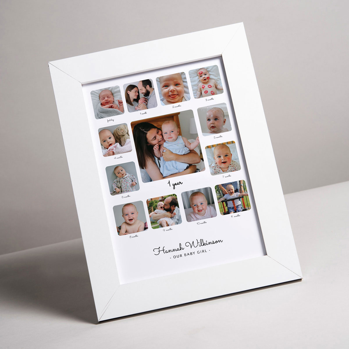 Photo Upload Framed Print - My Baby's First Year