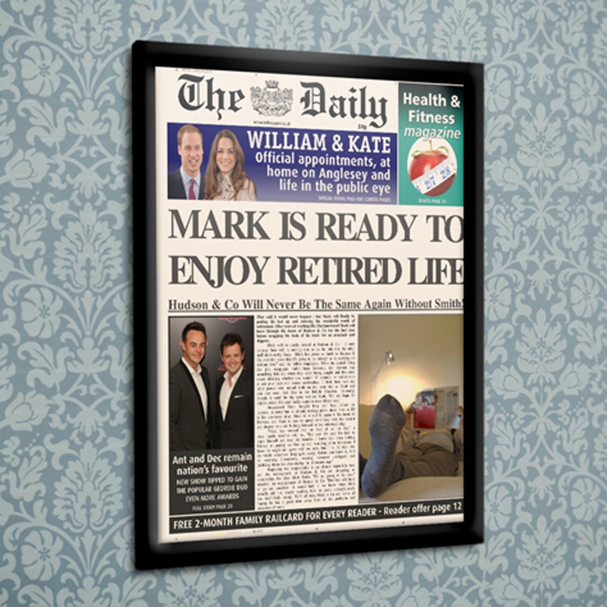 Personalised Spoof Newspaper Article - Retirement