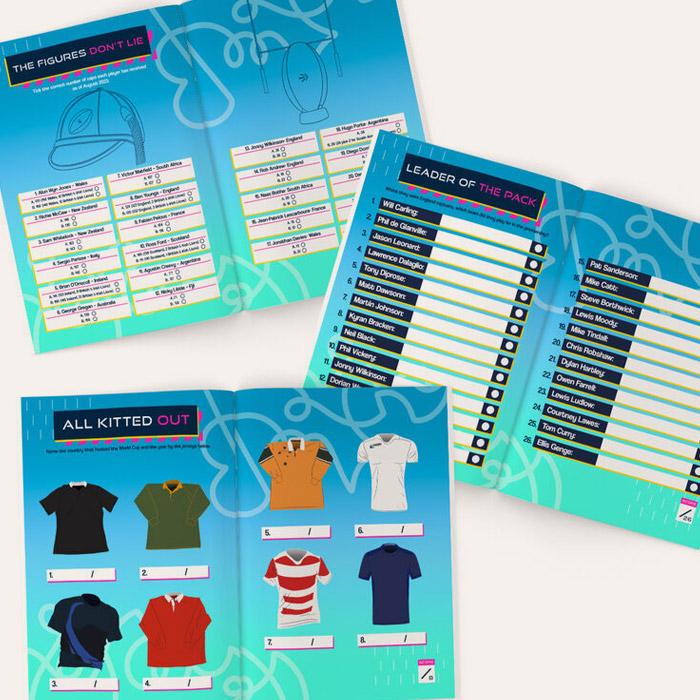 Personalised Beat The Book Rugby Quiz Book