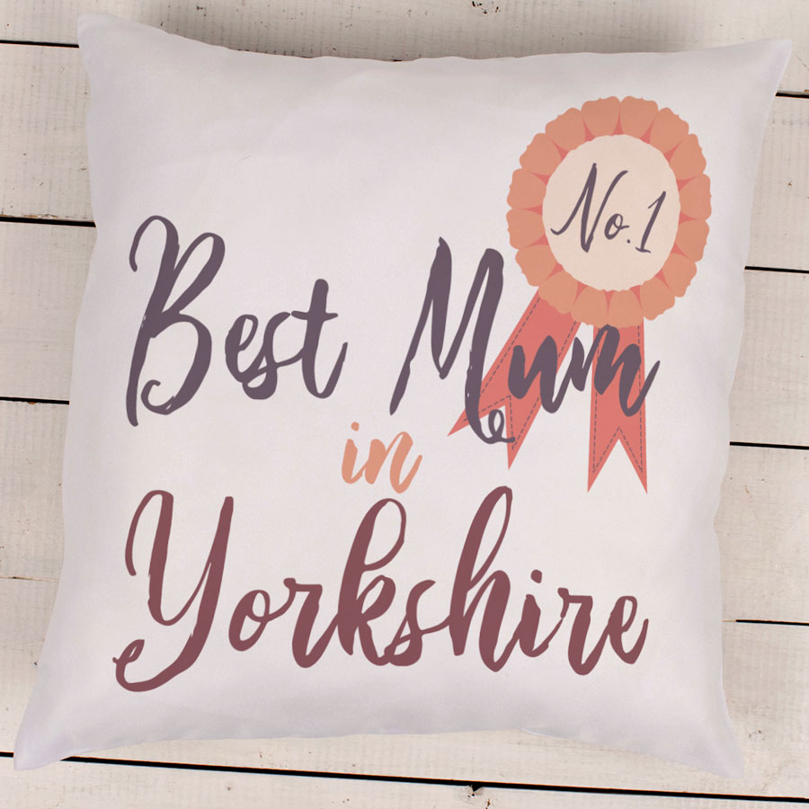 Personalised Cushion - Best Mum Rosette