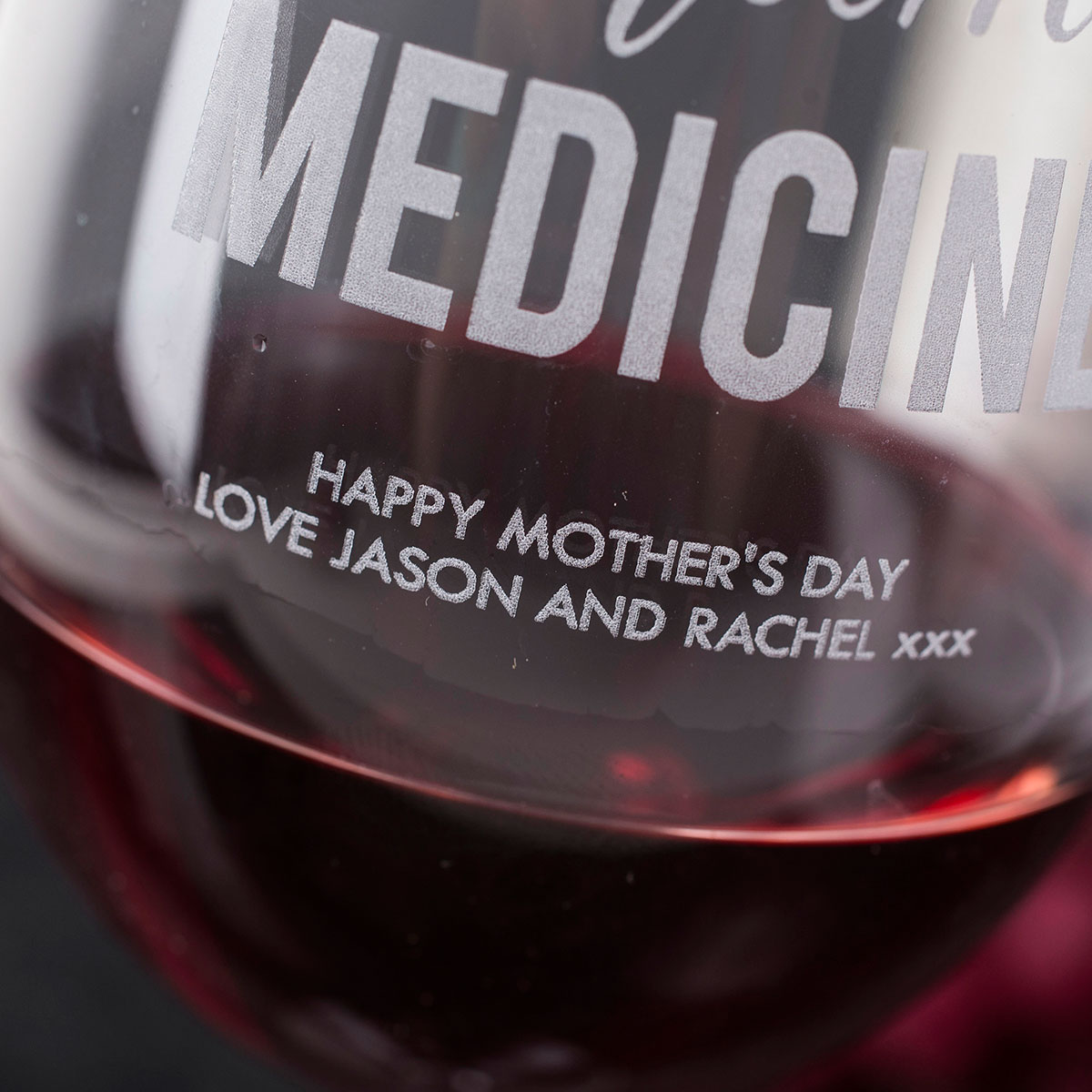 Personalised Wine Glass - Mum's Medicine