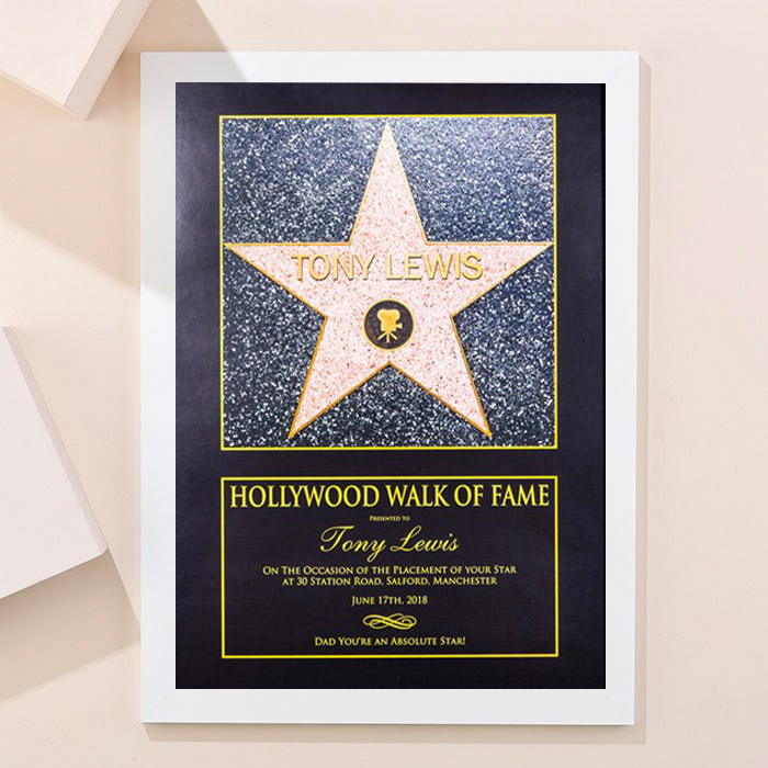 Personalised Framed Print - Hollywood Walk Of Fame