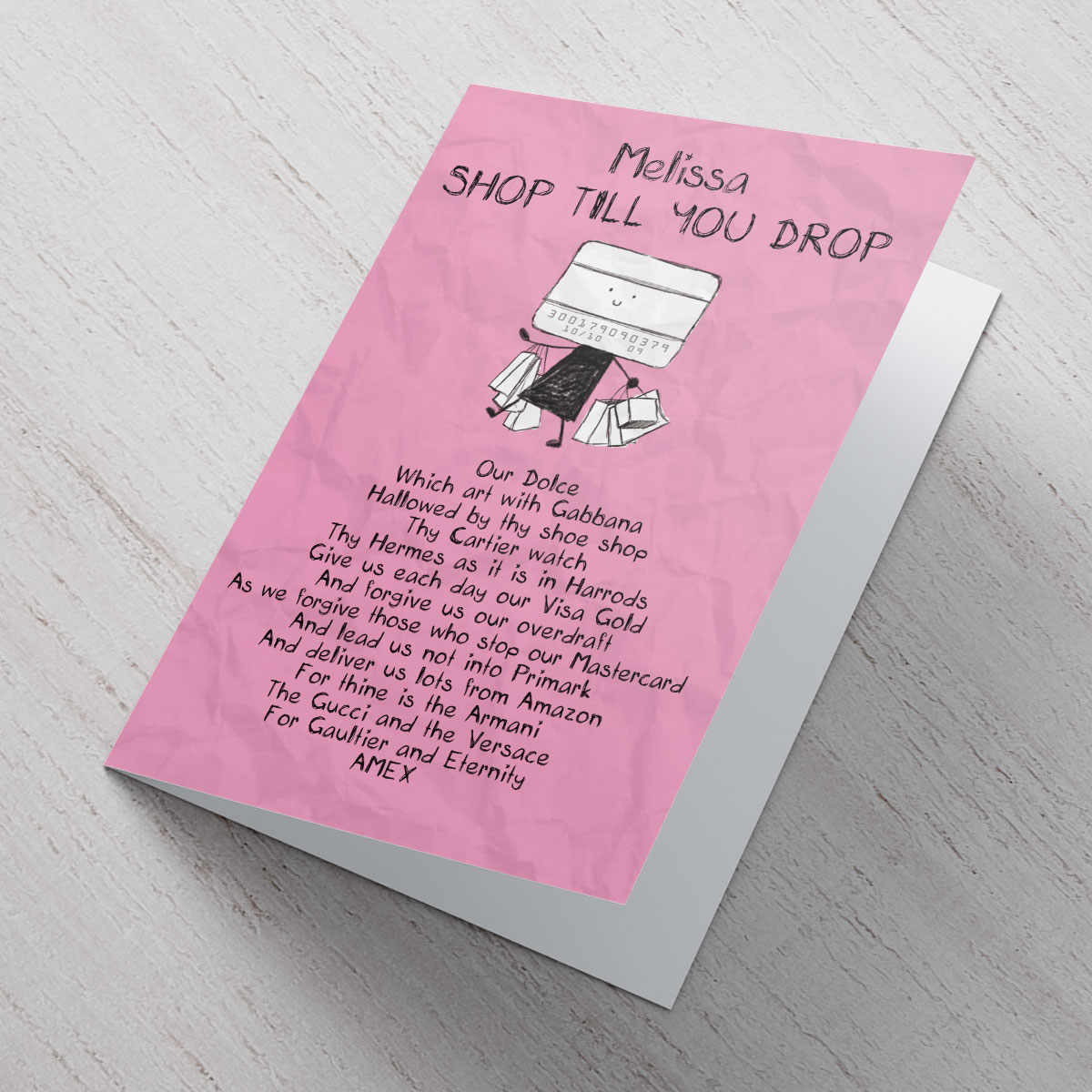 Personalised Card - Shop Till You Drop
