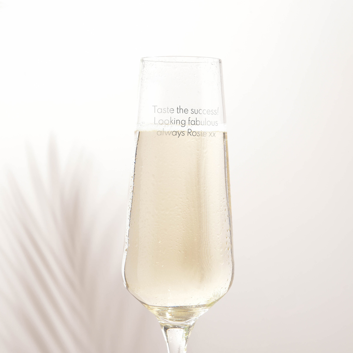 Personalised Premium Champagne Flute - 3 Lines of text