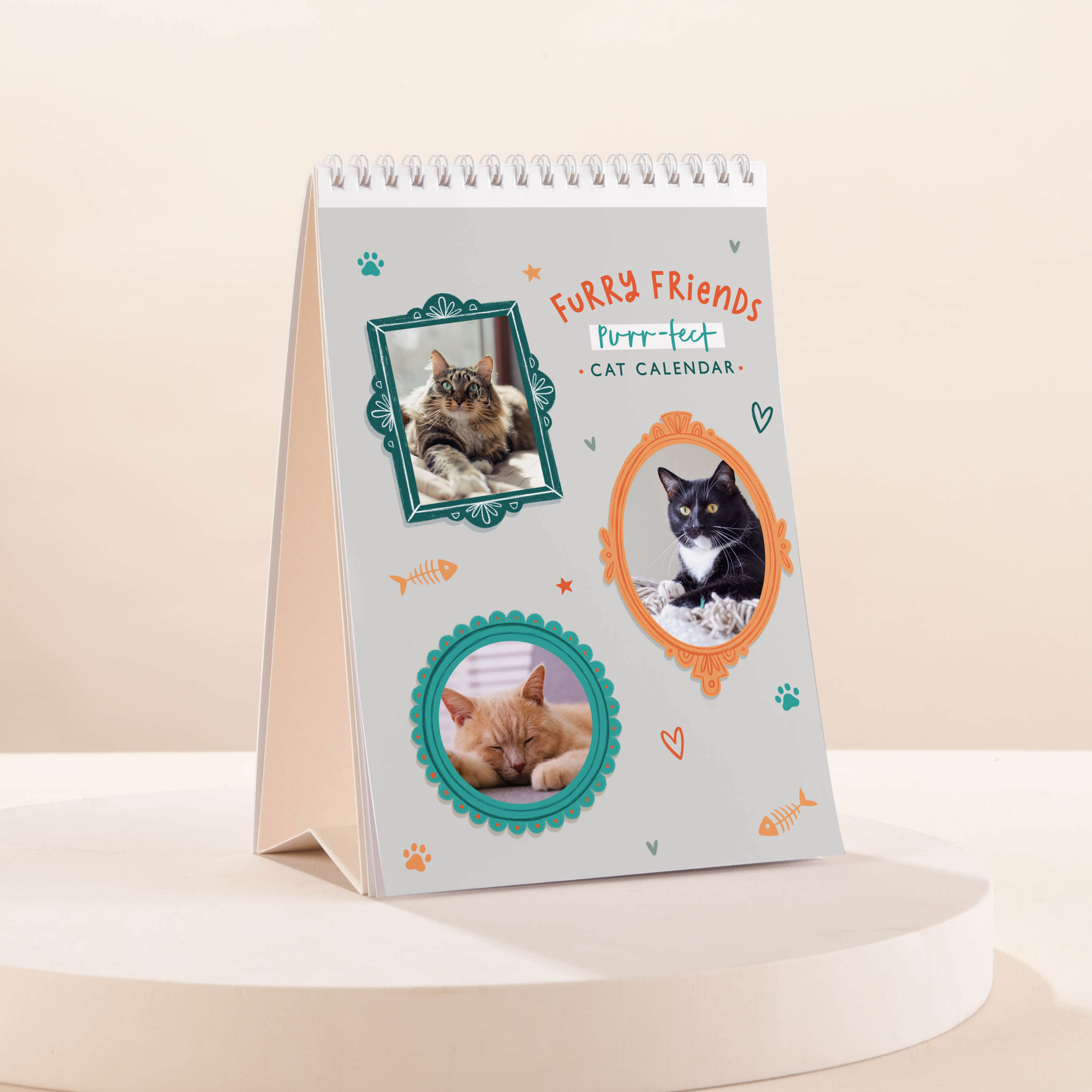Personalised Photo Calendar - Furry Friends, Cats