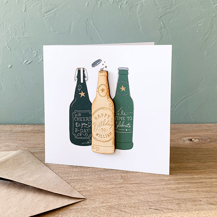 Personalised Keepsake Card - Birthday Beers