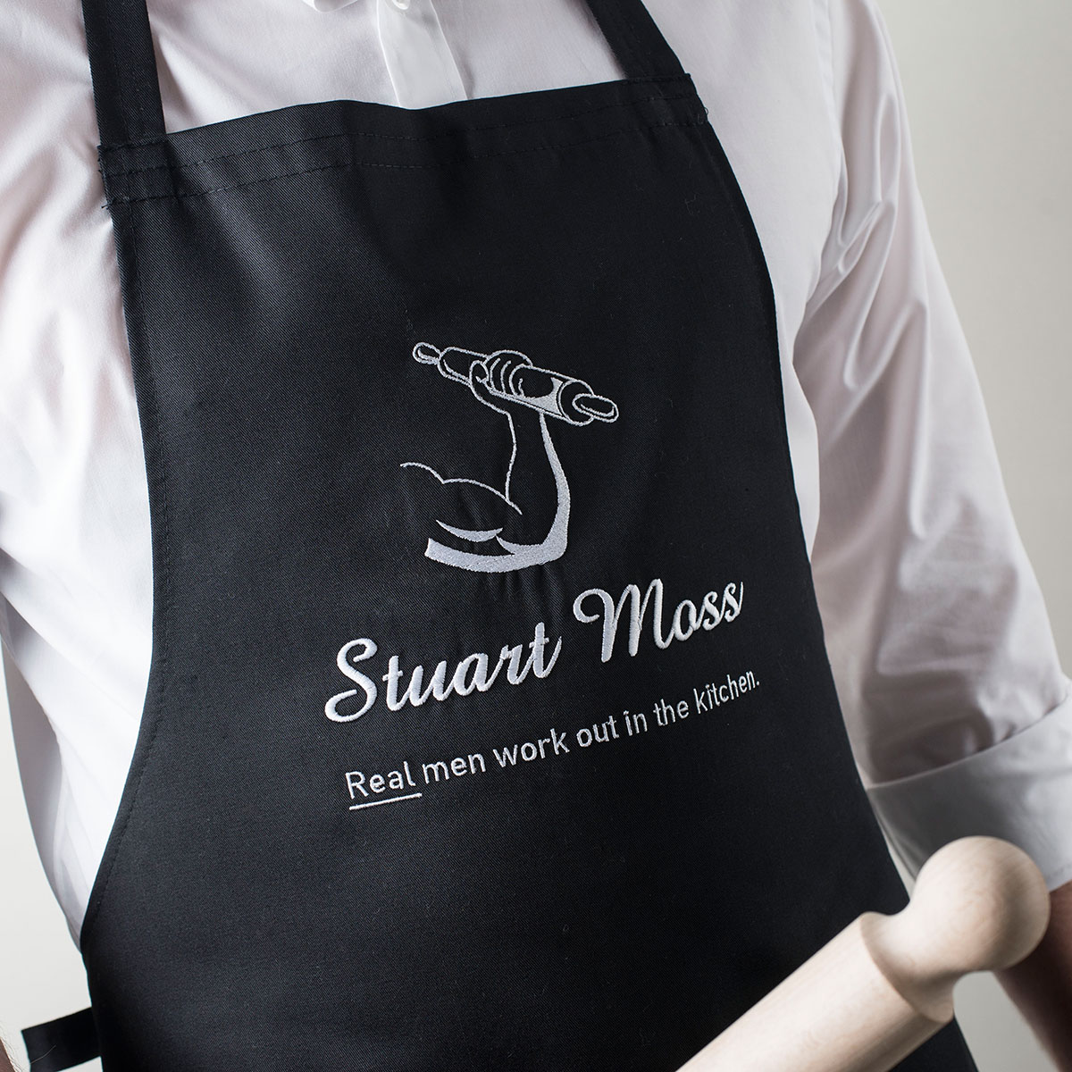 Personalised Apron - Real Men Work Out In the Kitchen