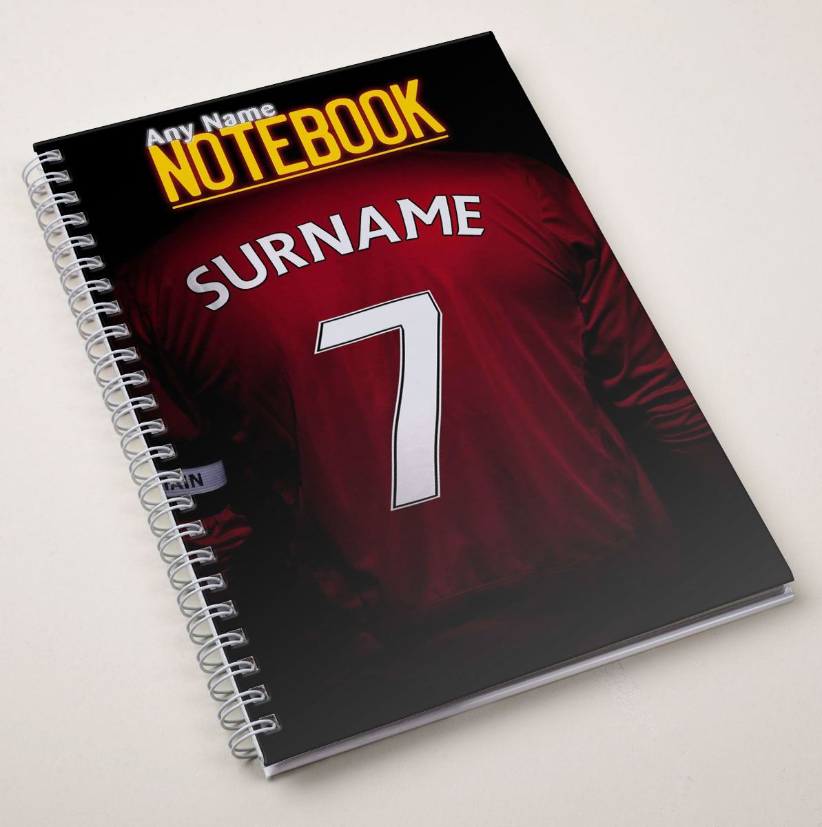 Personalised Football Shirt Notebook - Red
