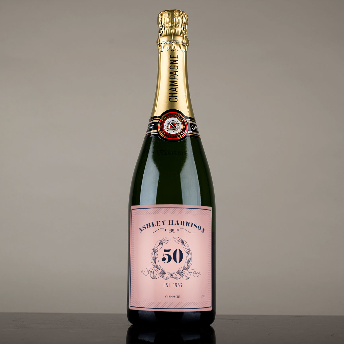 Luxury Personalised Champagne - Pink Vintage