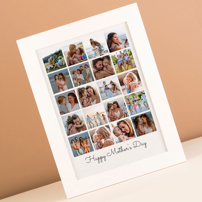 Multi Photo Upload Framed Print - Photos With Message - Mother's Day