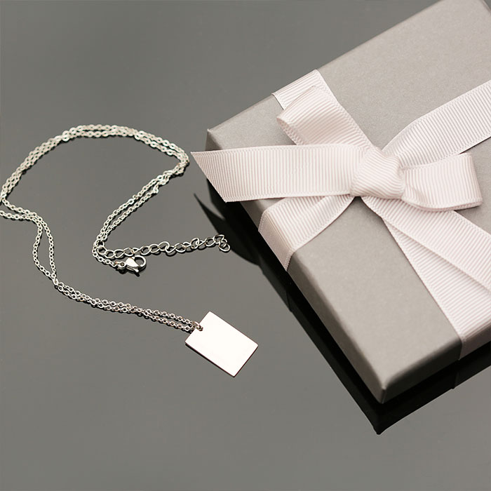 Personalised Dazzle Necklace In Silver